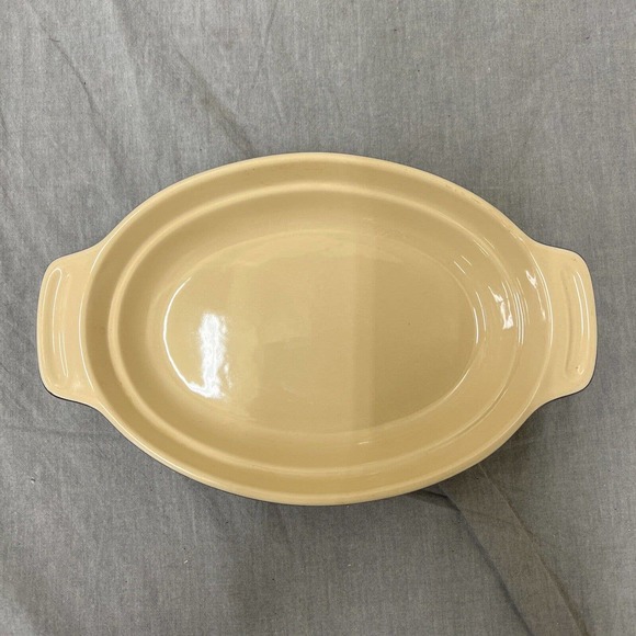 Le Creuset Dark Brown Enameled Bakeware Stoneware Oval Dish 07.24 FS Charity - Picture 8 of 12